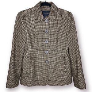 Banana Republic Brown and Cream Pea Coat